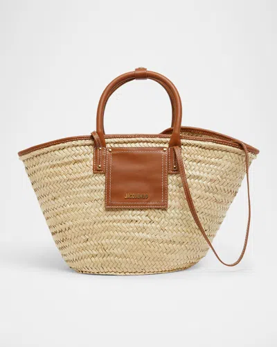 Jacquemus Le Panier Soli Top-handle Bag In Light Brown