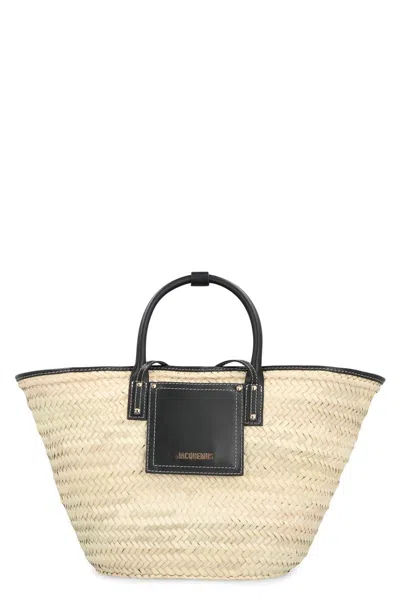 Jacquemus Le Panier Soli Tote Bag In Black