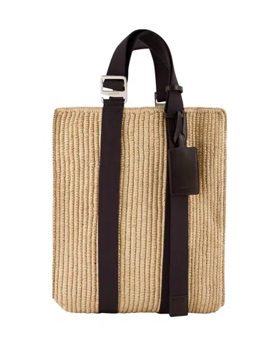 Jacquemus Le Tote Panier Raffia Tote Bag In Brown