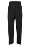 Jacquemus Le Pantalon Citta Pleated Stretch Wool Pants In Black