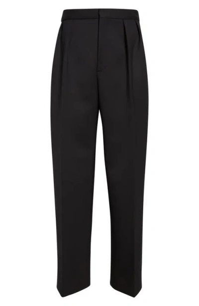 Jacquemus Le Pantalon Citta Pleated Stretch Wool Pants In Black