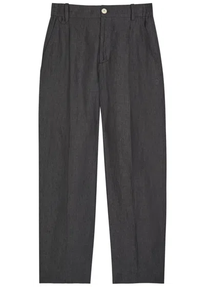 Jacquemus Le Pantalon Croisiere Straight-leg Cotton Trousers In Black