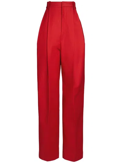 Jacquemus Le Pantalon Curzio Stretch Cotton Pants In Red