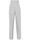 Jacquemus Womens Light Grey Le Pantalon Curzio Pleated Wide-leg High-rise Stretch-woven Blend Trousers In Grey