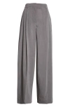 Jacquemus Grey Openweave Wool The Man's Pants In Gray