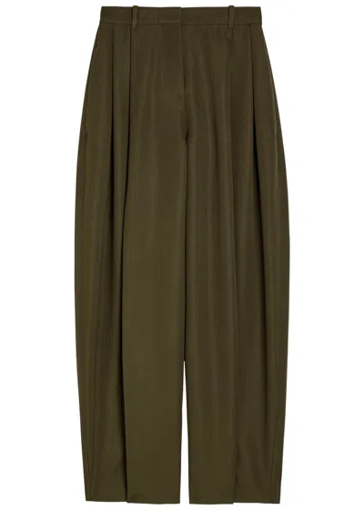 Jacquemus Le Pantalon D'homme Pleated Wool Trousers In Green