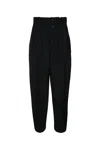 Jacquemus Pleated Button-down Trousers In Black