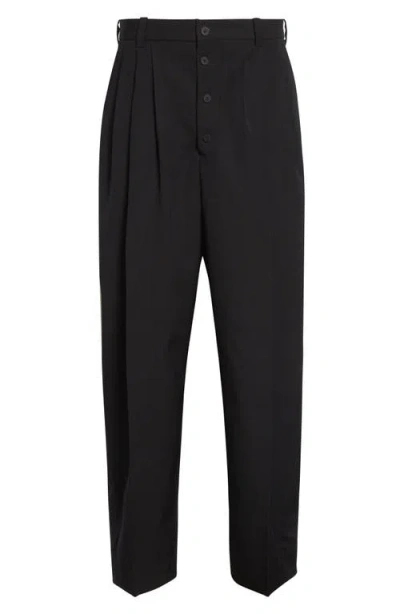 Jacquemus Le Pantalon Fernando Pleated Wool Pants In Black