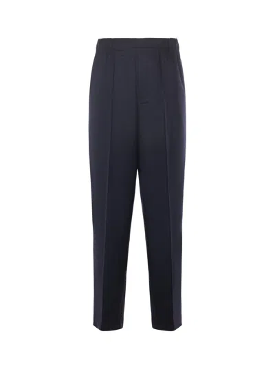 Jacquemus Le Pantalon Gio Wool Trousers In Blue