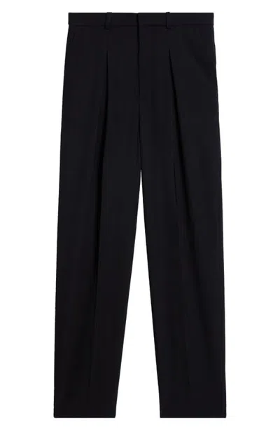 Jacquemus Le Pantalon Losange Pleated Virgin Wool Pants In Dark Navy
