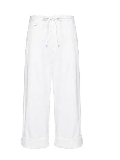 Jacquemus Le Pantalon Marin Belted Cotton Poplin Wide Leg Pants In Animal Print