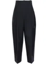 Jacquemus Curved Pleated Trousers In Black