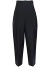 Jacquemus Curved Pleated Trousers In Black