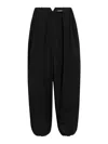 Jacquemus 'le Pantalon Paseo' Black Pants With Belt Loops And Wide Leg In Black
