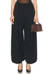 Jacquemus 'le Pantalon Paseo' Black Pants With Belt Loops And Wide Leg In Black