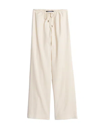 Jacquemus Le Pantalon Mentalo Wide-leg Trousers In Gold