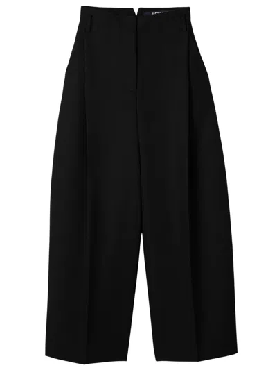 Jacquemus Le Pantalon Miami A Vita Molto Alta In Nero