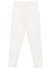 Jacquemus White Slim Fit Pant In Nude