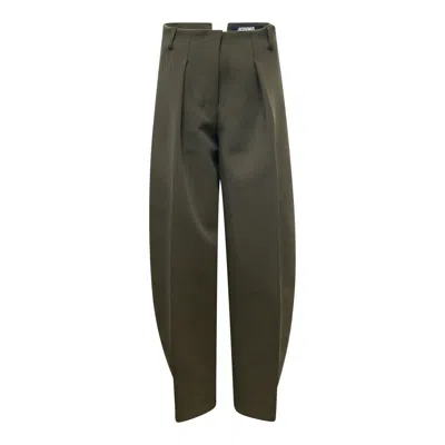 Jacquemus Le Pantalon Ovalo In Green