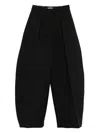 Jacquemus High Waist Balloon Shape Wide Leg Trousers In Black