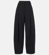 Jacquemus Le Pantalon Paseo Pleated Wide-leg Pants In Black