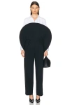Jacquemus Oversized-appliqué Straight-leg Trousers In Black