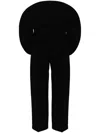 Jacquemus Oversized-appliqué Straight-leg Trousers In Black