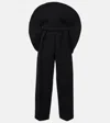 Jacquemus Oversized-appliqué Straight-leg Trousers In Black
