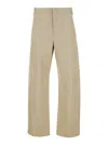 JACQUEMUS LE PANTALON SCALA BEIGE PANTS WITH WIDE LEG IN WOOL BLEND MAN