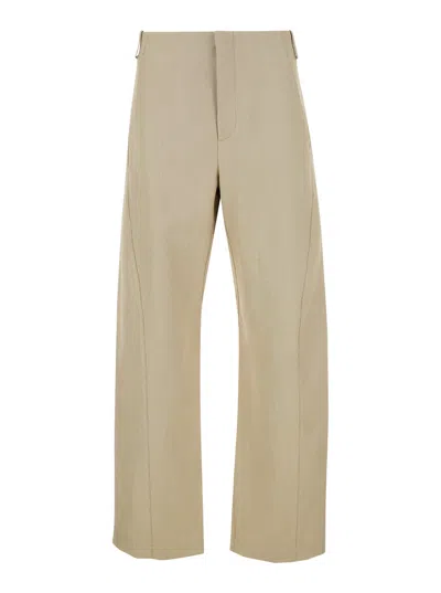 Jacquemus Twisted-seam Scala Trousers In Beige