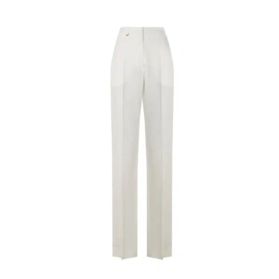 Jacquemus Le Pantalon Tibau Wool Trousers In White