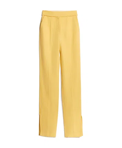 Jacquemus Le Pantalon Tibau High-waisted Trousers In Yellow