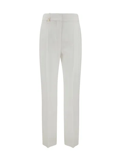 Jacquemus Le Pantalon Tibau Linen Pants In White