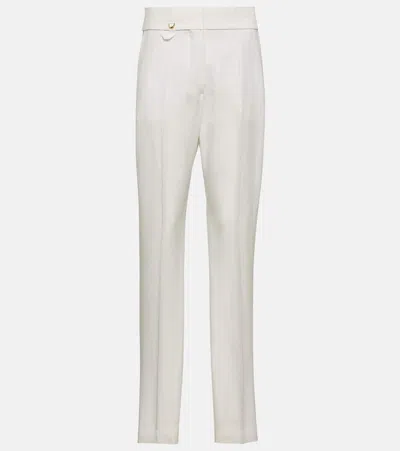 Jacquemus Le Pantalon Tibau Side-slit Slim Pants In Multicolor