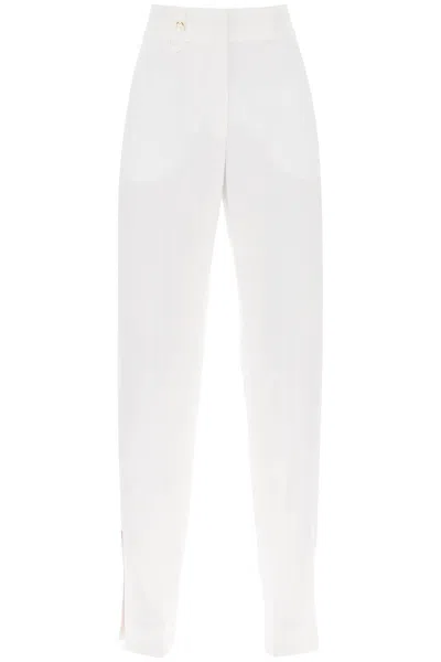 Jacquemus 'le Trouseralon Tibau' Slit Trousers In White
