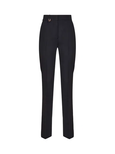 Jacquemus Le Pantalon Tibau Wool Twill Flare Pants In Black