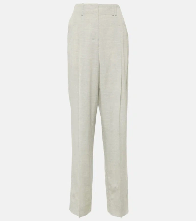 Jacquemus Le Pantalon Titolo High-rise Pants In Light Grey