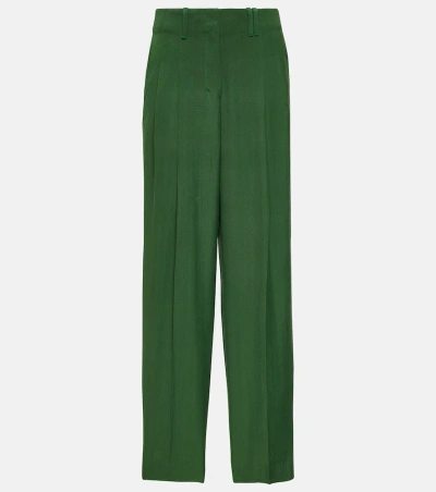 Jacquemus Le Pantalon Titolo High-rise Wide-leg Pants In Green