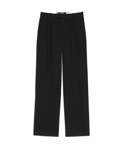 Jacquemus Le Pantalon Titolo Loose Pants In Black