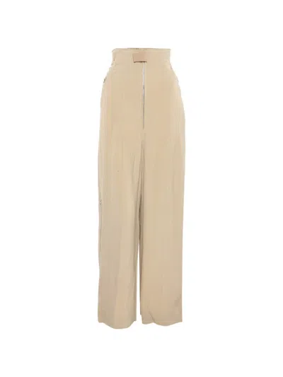 Pre-owned Jacquemus Le Papier High-rise Trousers In Neutrals