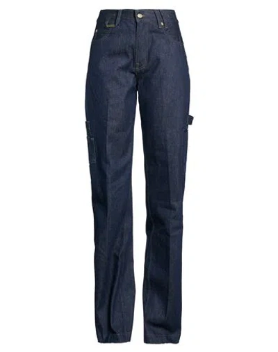 Jacquemus Le Papier Woman Jeans Blue Size 28 Organic Cotton