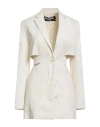 Jacquemus Le Papier Woman Mini Dress Beige Size 2 Linen, Viscose, Polyester In White