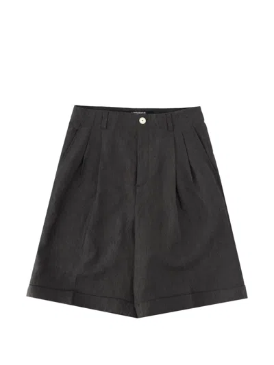 Jacquemus Le Short Pastro In Linen In Black