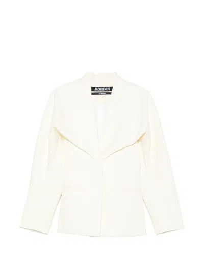 Jacquemus Le Paysan Shawl-collar Jacket In White