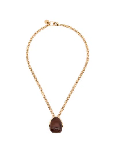 Jacquemus Le Pendant Raisin Chain Necklace In Gold