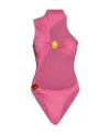 Jacquemus Pink Le Raphia 'le Body Perola' Bodysuit In Pink