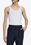 Jacquemus Fisherman Embroidered Tank Top In White