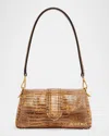 Jacquemus Le Petit Bambino Shoulder Bag In Python Print Leather In Croco Beige