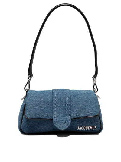 Jacquemus Le Petit Bambimou Denim & Leather Shoulder Bag In Blue