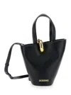 Jacquemus Le Petit Bambola Leather Top Handle Bag In Black